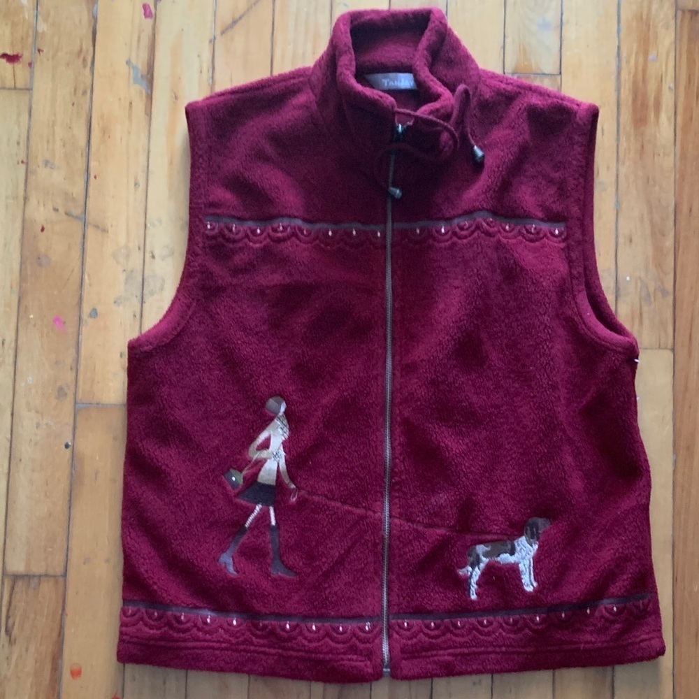 TanJay girly dog‎ fleece vest y2k
